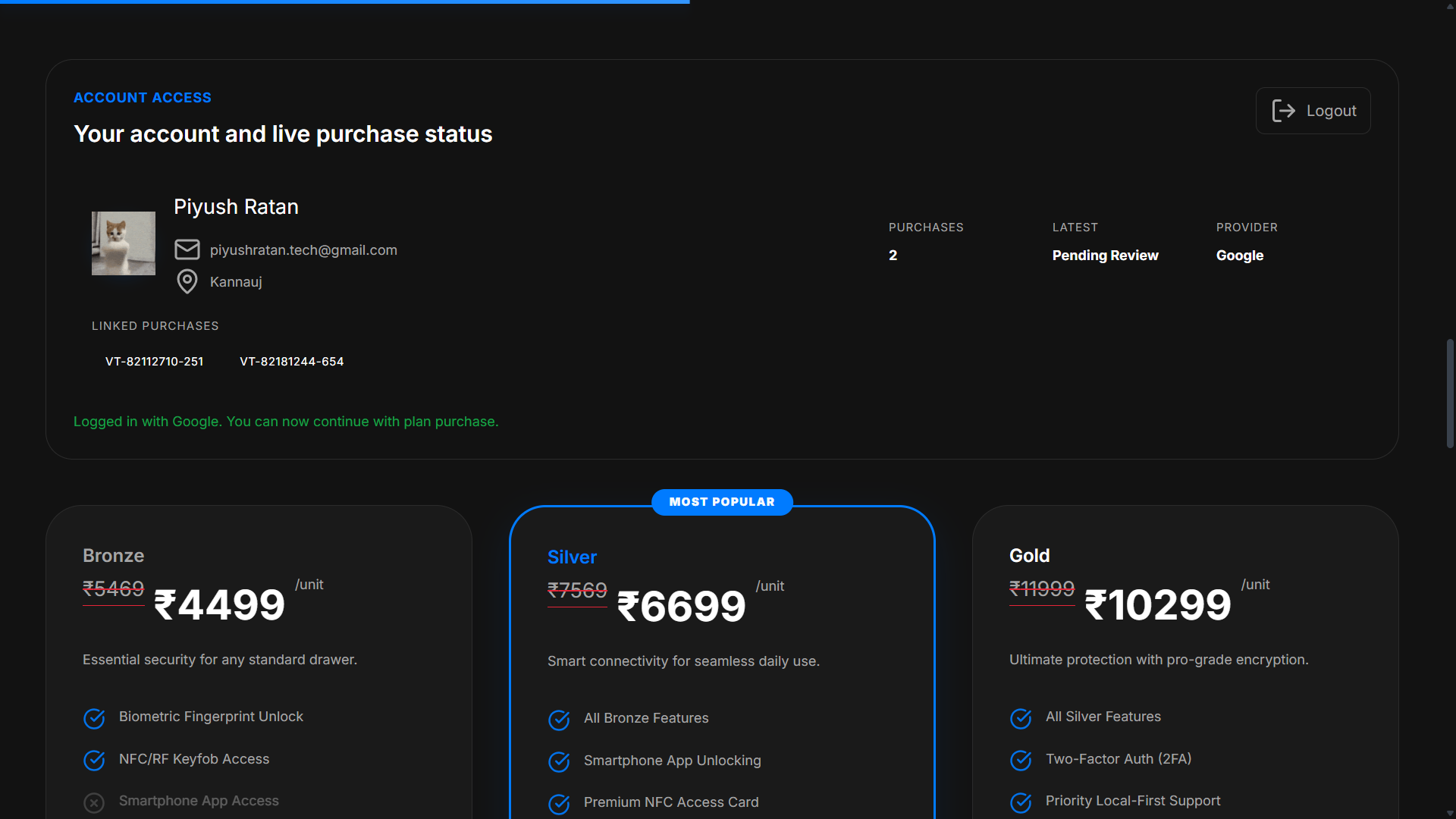 Vaultera screenshot 2